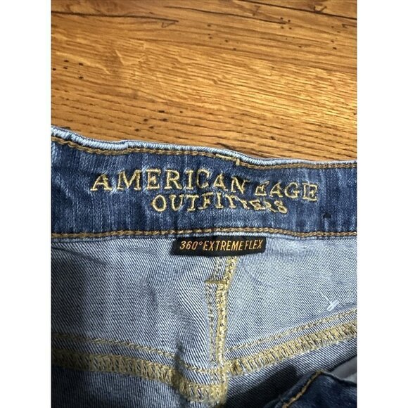 American Eagle Outfitters 360 Extreme Flex Womens Jeans 24x28 Slim Straight J75 - Picture 3 of 9
